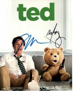 SETH MACFARLANE and MARK WAHLBERG Signed 8x10 TED Photo w/ Hologram COA