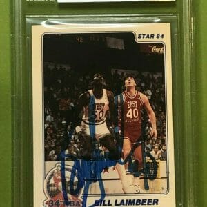 BILL LAIMBEER Signed 1984 STAR CO. ALL STAR GAME Card #6 Beckett BAS