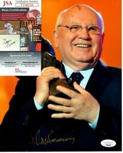 MIKHAIL GORBACHEV signed autographed 8x10 ENERGY GLOBE AWARD photo JSA