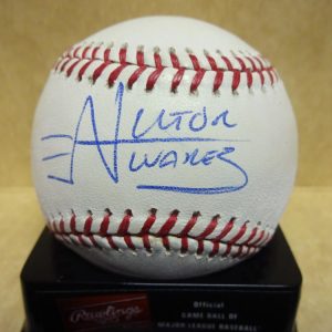 VICTOR ALVAREZ LOS ANGELES DODGERS RARE SIGNED M.L. BASEBALL W/COA