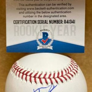 MARIO ZABALA PERFECT GAME FIU ROOKIE YEAR SIGNED M.L. BASEBALL BECKETT R41341
