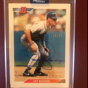 2020 TOPPS ARCHIVES SIGNATURE RETIRED AUTO JAY BUHNER MARINERS ON CARD 18/42