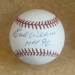 EARL WEAVER HOF 96 SIGNED AUTOGRAPHED VINTAGE A.L. BASEBALL W/COA
