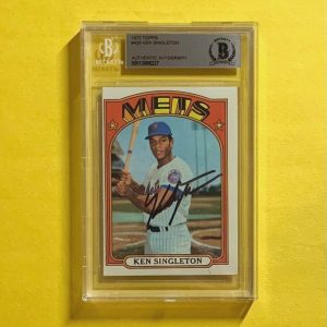 1972 TOPPS KEN SINGLETON #425 AUTHENTIC AUTO BECKETT CERTIFIED METS