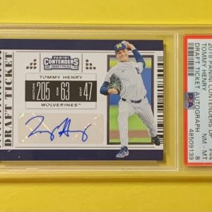 2019 PANINI CONTENDERS DRAFT PICKS TOMMY HENRY AUTO #44 PSA NM-MT 8