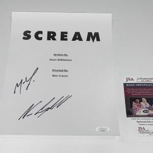 NEVE CAMPBELL & MATTHEW LILLARD SIGNED SCREAM FULL MOVIE SCRIPT PROOF JSA COA