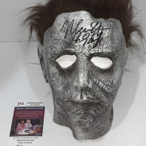 NICK CASTLE SIGNED HALLOWEEN MICHAEL MEYERS LATEX MASK PROOF JSA COA