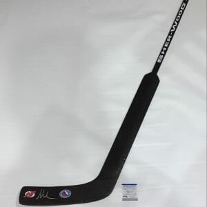 MARTIN BRODEUR SIGNED GOALIE STICK NEW JERSEY DEVILS PROOF PSA COA