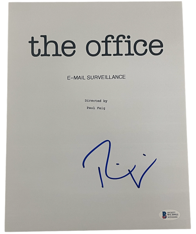 RAINN WILSON SIGNED THE OFFICE PILOT SCRIPT AUTHENTIC AUTOGRAPH BECKETT ...