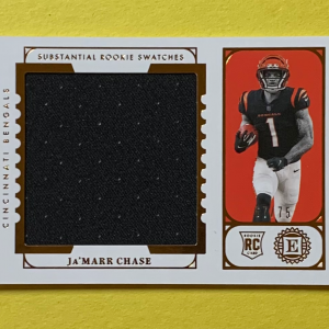 2021 PANINI ENCASED JA'MARR CHASE SUBSTANTIAL ROOKIE SWATCHES /75 #SRS-JC