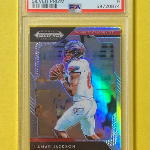 2019 PANINI PRIZM DRAFT PICKS LAMAR JACKSON SILVER #60 PSA MINT 9 RAVENS