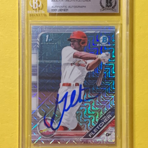 2019 BOWMAN DRAFT ASIA REFRACTOR TREJYN FLETCHER AUTH AUTO BECKETT CERTIFIED