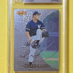 1997 BOWMAN'S BEST HIDEKI IRABU #149 AUTHENTIC AUTO BECKETT CERTIFIED YANKEES