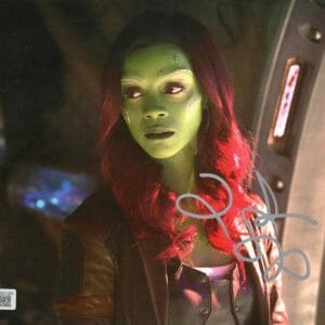 ZOE SALDANA SIGNED 8X10 PHOTO GAMORA GUARDIANS OF THE GALAXY AVENGERS BECKETT 8