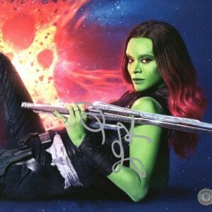 ZOE SALDANA SIGNED 8X10 PHOTO GAMORA GUARDIANS OF THE GALAXY AVENGERS BECKETT 5
