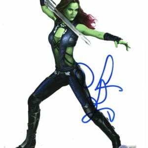 ZOE SALDANA SIGNED 8X10 PHOTO GAMORA GUARDIANS OF THE GALAXY AVENGERS BECKETT 4