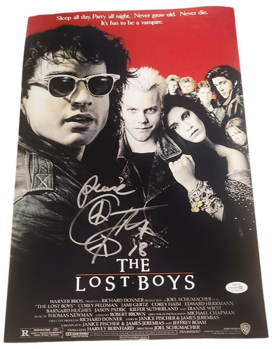 Corey Feldman Autographed Lost Boys 12x18 Poster Photo ACOA | Autographia