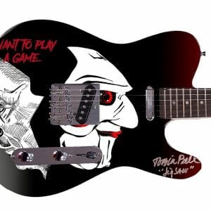 Tobin Bell Saw Jigsaw Movie Autographed Custom Graphics Guitar ACOA