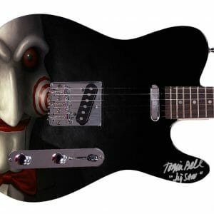 Tobin Bell Saw Jigsaw Movie Autographed Custom Graphics Guitar ACOA