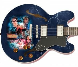 BACK TO THE FUTURE CAST AUTOGRAPHED GRAPHICS PHOTO POSTER SIGNED GUITAR COLLECTIBLE MEMORABILIA