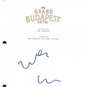 WES ANDERSON SIGNED AUTOGRAPH THE GRAND BUDAPEST HOTEL FULL MOVIE SCRIPT w/ BAS