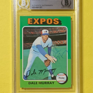 1975 TOPPS DALE MURRAY #568 AUTHENTIC AUTO BECKETT CERTIFIED EXPOS