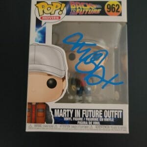 MICHAEL J. FOX signed #962 BACK TO THE FUTURE Funko Pop Figure JSA LOA Protector