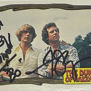 TOM WOPAT JOHN SCHNEIDER Signed Autograph DUKES OF HAZZARD Trading Card 241 JSA