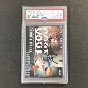 2015 Topps Highlight of the Year #H-20 Fergie Jenkins Signed Card AUTO PSA Slabb