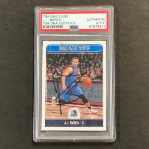 2017-18 NBA Hoops #127 J.J. Barea Signed Card AUTO PSA/DNA Slabbed Mavericks