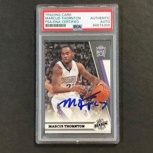2010-11 Panini Season Update #186 Marcus Thornton Signed Card AUTO PSA Slabbed K