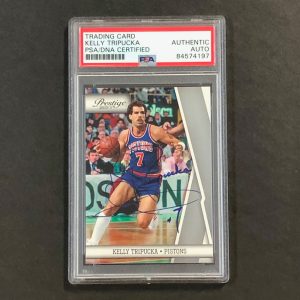 2010-11 Panini Prestige #135 Kelly Tripucka Signed Card AUTO PSA Slabbed Pistons