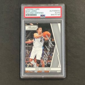2010-11 Panini Prestige #101 Beno Udrih Signed Card AUTO PSA Slabbed Kings