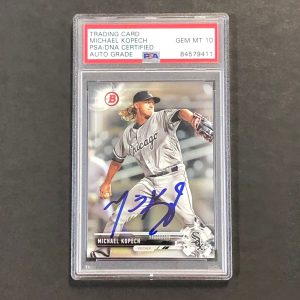 2017 Bowman Prospects #BP116 Michael Kopech Signed Card PSA Slabbed Auto 10 Whit
