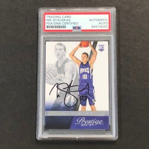 2014-15 Panini Prestige #168 Nik Stauskas Signed Card AUTO PSA Slabbed RC Kings