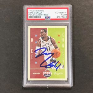 2012-13 Panini Past & Present #67 Mike Conley signed Card Auto PSA Slabbed Grizz