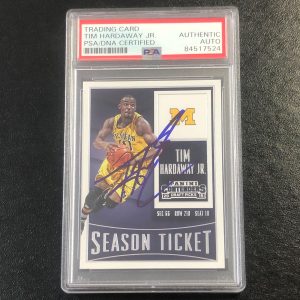 2015-16 Contenders Draft Picks #90 Tim Hardaway Jr. Signed Card AUTO PSA Slabbed
