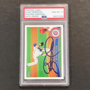 2011 Topps #38 Ryan Dempster Signed Card PSA Slabbed Auto 10 Cubs