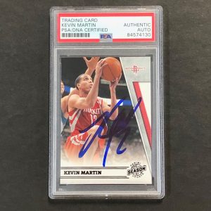 2010-11 Panini Season Update #107 Kevin Martin Signed Card AUTO PSA Slabbed Rock