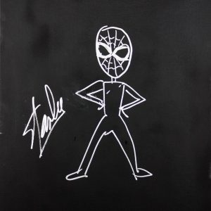 Stan Lee Authentic Signed 16x20 Canvas w/ Spider-man Sketch PSA/DNA #W00381