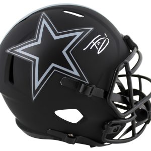 Cowboys Trevon Diggs Authentic Signed Eclipse Full Size Speed Rep Helmet BAS Wit