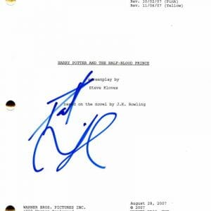 DANIEL RADCLIFFE SIGNED AUTOGRAPH HARRY POTTER HALF-BLOOD PRINCE SCRIPT BECKETT