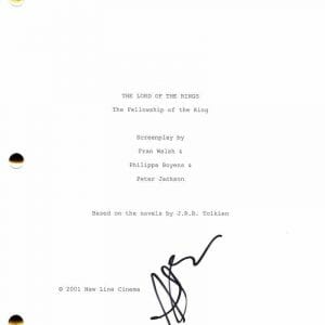 ANDY SERKIS SIGNED AUTOGRAPH THE LORD OF THE RINGS FULL MOVIE SCRIPT