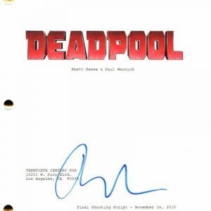 RYAN REYNOLDS SIGNED AUTOGRAPH DEADPOOL FULL MOVIE SCRIPT - GREEN LANTERN RARE!