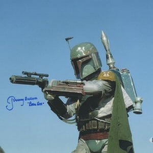 JEREMY BULLOCH SIGNED 11X14 PHOTO STAR WARS BOBA FETT HELMET AUTOGRAPH BECKETT 6