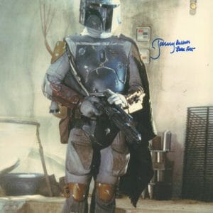 JEREMY BULLOCH SIGNED 11X14 PHOTO STAR WARS BOBA FETT HELMET AUTOGRAPH BECKETT 2