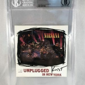 Krist Novoselic Signed CD Cover Beckett BAS Nirvana 1 COA