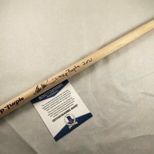 Ian Paice Signed Drumstick Deep Purple Beckett BAS COA