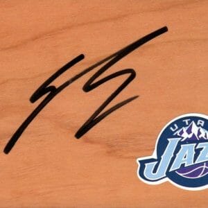 Utah Jazz Enes Kanter Autographed Floorboard COA