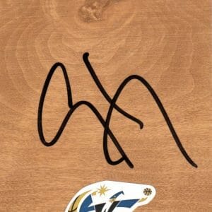 Washington Wizards Al Harrington Autographed FloorBoard COA
